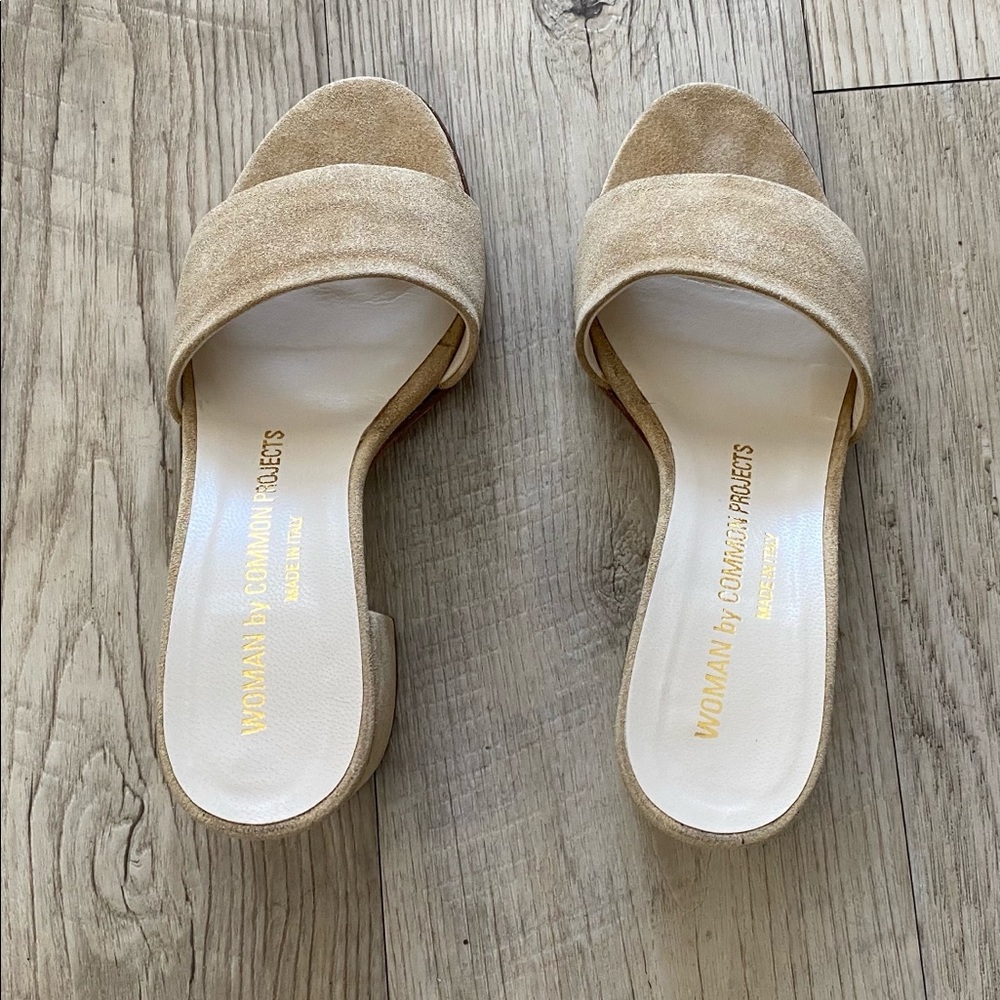 Woman by Common Projects Tan Suede Sandals (36)